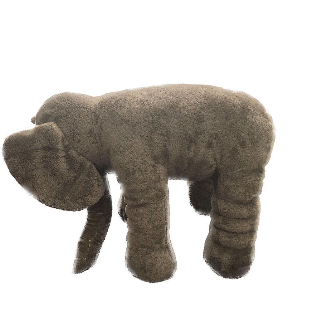 Unbranded Stuffed Gray Elephant Plush No Tush Tag 12" Tall - Picture 6 of 8